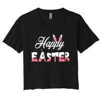 Happy Easter Bunny Easter Egg Hunt Squad Easter Day Women's Crop Top Tee