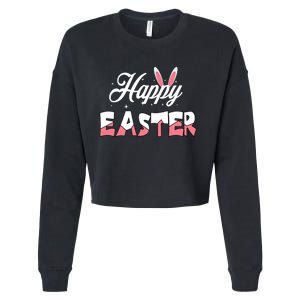 Happy Easter Bunny Easter Egg Hunt Squad Easter Day Cropped Pullover Crew