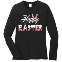 Happy Easter Bunny Easter Egg Hunt Squad Easter Day Ladies Long Sleeve Shirt