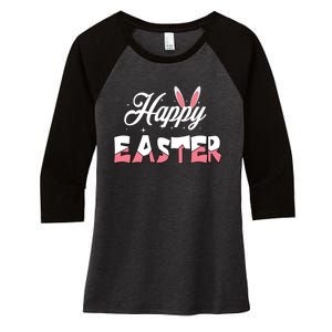 Happy Easter Bunny Easter Egg Hunt Squad Easter Day Women's Tri-Blend 3/4-Sleeve Raglan Shirt