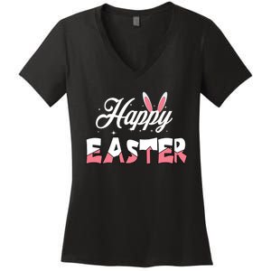 Happy Easter Bunny Easter Egg Hunt Squad Easter Day Women's V-Neck T-Shirt