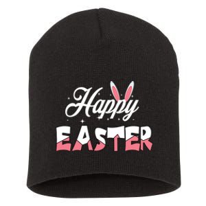 Happy Easter Bunny Easter Egg Hunt Squad Easter Day Short Acrylic Beanie