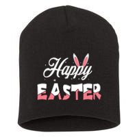 Happy Easter Bunny Easter Egg Hunt Squad Easter Day Short Acrylic Beanie