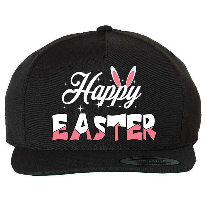 Happy Easter Bunny Easter Egg Hunt Squad Easter Day Wool Snapback Cap