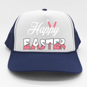 Happy Easter Bunny Easter Egg Hunt Squad Easter Day Trucker Hat