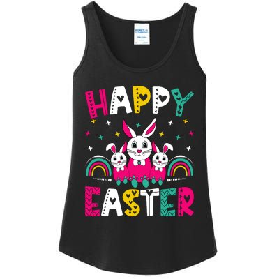 Happy Easter Bunny Easter Egg Hunt Squad Easter Day Ladies Essential Tank