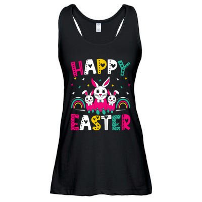 Happy Easter Bunny Easter Egg Hunt Squad Easter Day Ladies Essential Flowy Tank