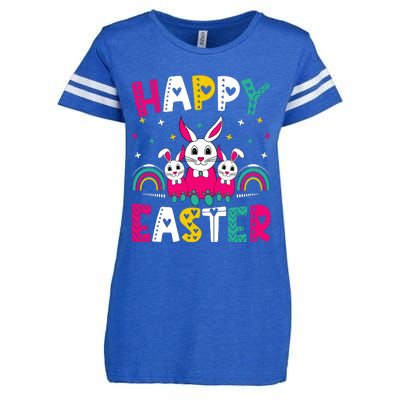 Happy Easter Bunny Easter Egg Hunt Squad Easter Day Enza Ladies Jersey Football T-Shirt