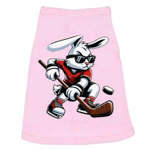 Happy Easter Bunny Playing Hockey Easter Sport Doggie Tank