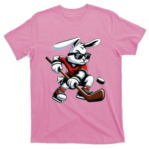 Happy Easter Bunny Playing Hockey Easter Sport T-Shirt