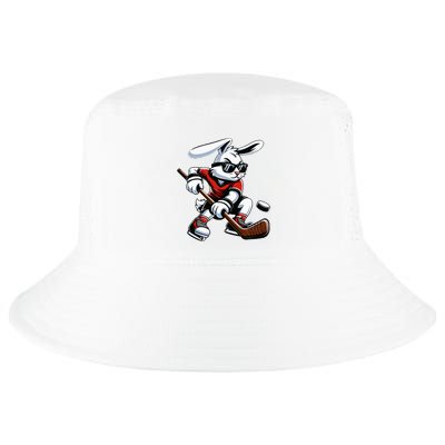Happy Easter Bunny Playing Hockey Easter Sport Cool Comfort Performance Bucket Hat