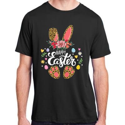 Happy Easter Bunny Leopard Easter Egg Hunt Squad Easter Day Adult ChromaSoft Performance T-Shirt