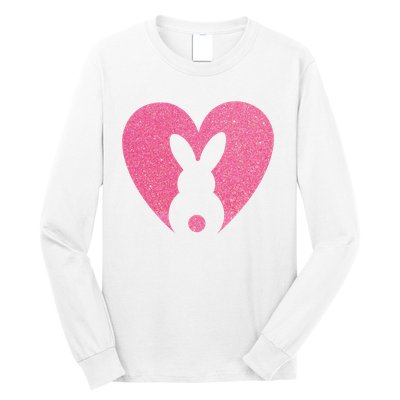 Heart Easter Bunny Long Sleeve Shirt
