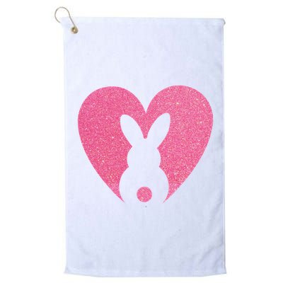 Heart Easter Bunny Golf Towel