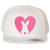 Heart Easter Bunny Wool Snapback Cap