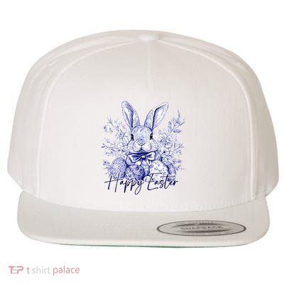 Happy Easter Bunny Flower Eggs Wool Snapback Cap
