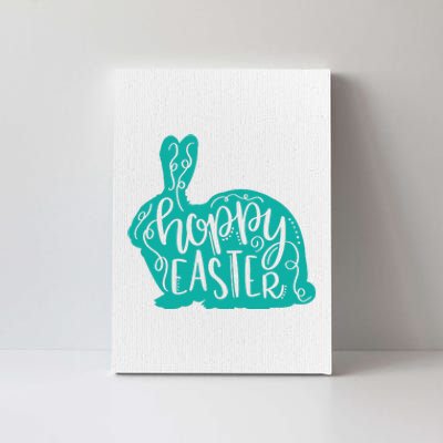 Hoppy Easter Bunny Rabbit Pretty Script Mom Teacher Canvas