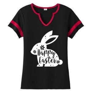 Happy Easter Bunny Gift Ladies Halftime Notch Neck Tee