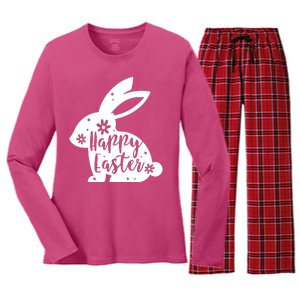 Happy Easter Bunny Gift Women's Long Sleeve Flannel Pajama Set 