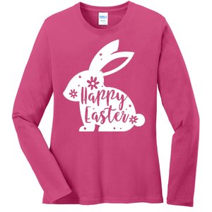 Happy Easter Bunny Gift Ladies Long Sleeve Shirt