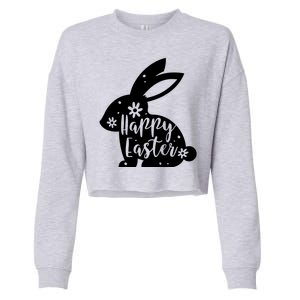 Happy Easter Bunny Gift Cropped Pullover Crew