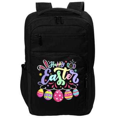 Happy Easter Bunny Spring Easter Egg Hunt Easter Impact Tech Backpack