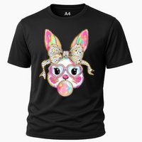 Happy Easter Bunny Coquette Bow Easter Cooling Performance Crew T-Shirt