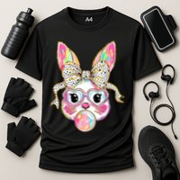 Happy Easter Bunny Coquette Bow Easter Cooling Performance Crew T-Shirt