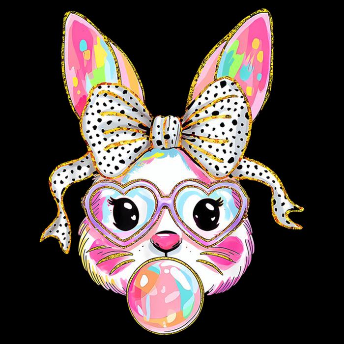 Happy Easter Bunny Coquette Bow Easter Cooling Performance Crew T-Shirt