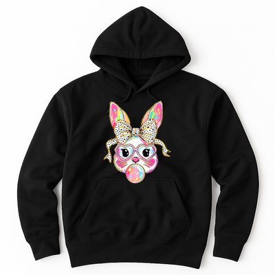 Happy Easter Bunny Coquette Bow Easter Hoodie
