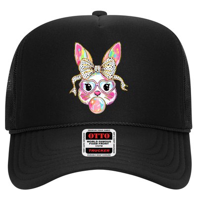 Happy Easter Bunny Coquette Bow Easter Trucker Hat