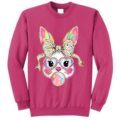 Happy Easter Bunny Coquette Bow Easter Sweatshirt