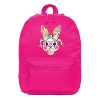 Happy Easter Bunny Coquette Bow Easter 16 in Basic Backpack