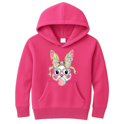 Happy Easter Bunny Coquette Bow Easter Kids Hoodie