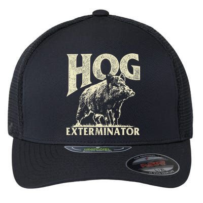 Hog Exterminator Boar Hunting Wild Hog Hunter Flexfit Unipanel Trucker Cap