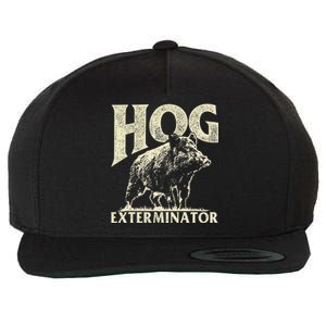 Hog Exterminator Boar Hunting Wild Hog Hunter Wool Snapback Cap