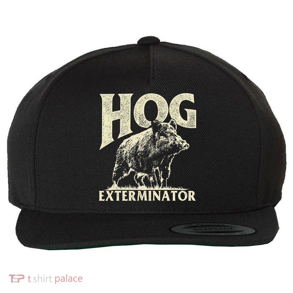 Hog Exterminator Boar Hunting Wild Hog Hunter Wool Snapback Cap