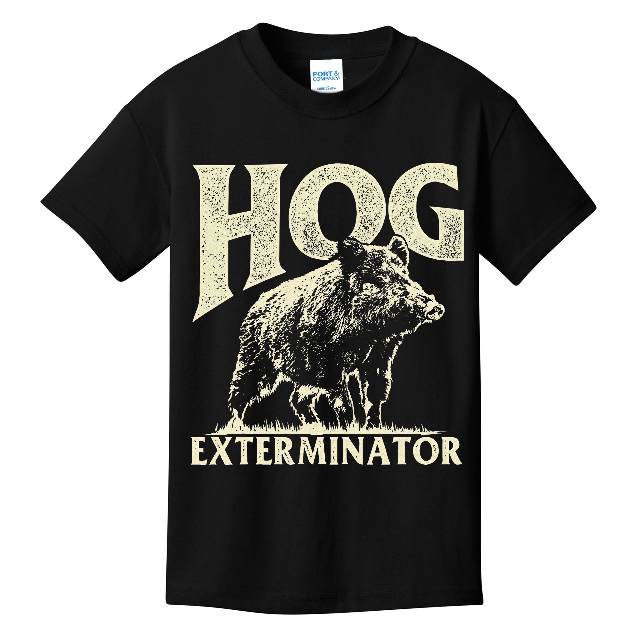 Hog Exterminator Boar Hunting Wild Hog Hunter Kids T-Shirt