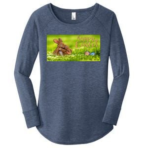 Hugging Easter Bunnies Women's Perfect Tri Tunic Long Sleeve Shirt