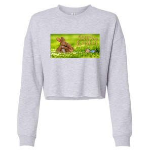 Hugging Easter Bunnies Cropped Pullover Crew