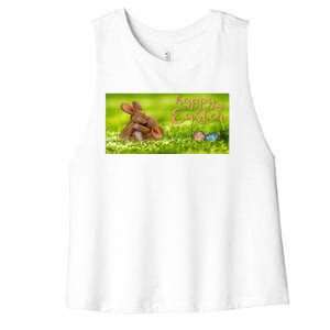 Hugging Easter Bunnies Women's Racerback Cropped Tank