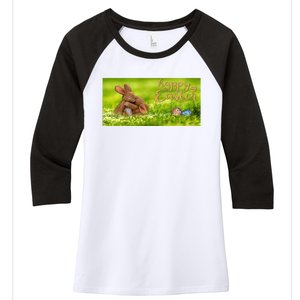 Hugging Easter Bunnies Women's Tri-Blend 3/4-Sleeve Raglan Shirt