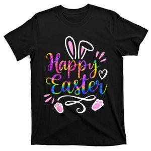 Happy Easter Bunny Rabbit Face Tie Dye Easter Day Wo Girl T-Shirt