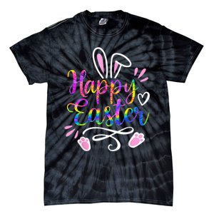 Happy Easter Bunny Rabbit Face Tie Dye Easter Day Wo Girl Tie-Dye T-Shirt