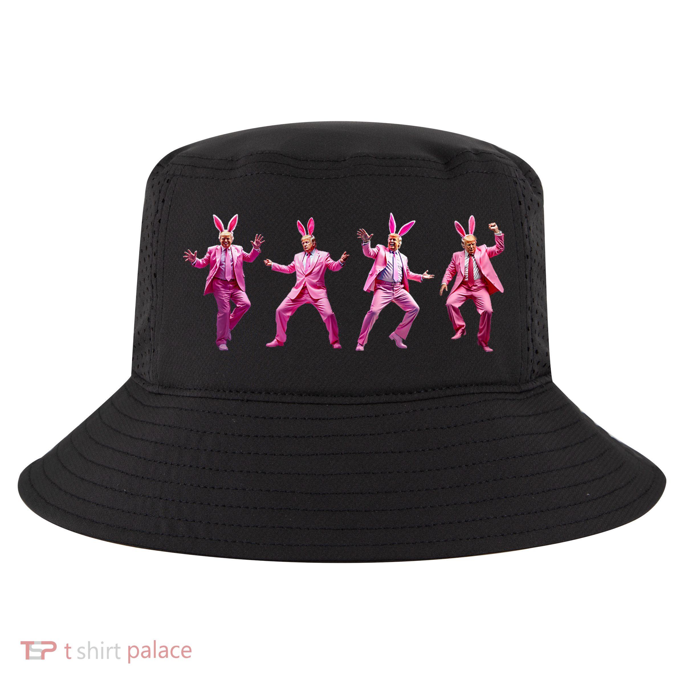Happy Easter Bunny Spring Hunt Eggs Rabbit Funny Trump Dance Cool Comfort Performance Bucket Hat