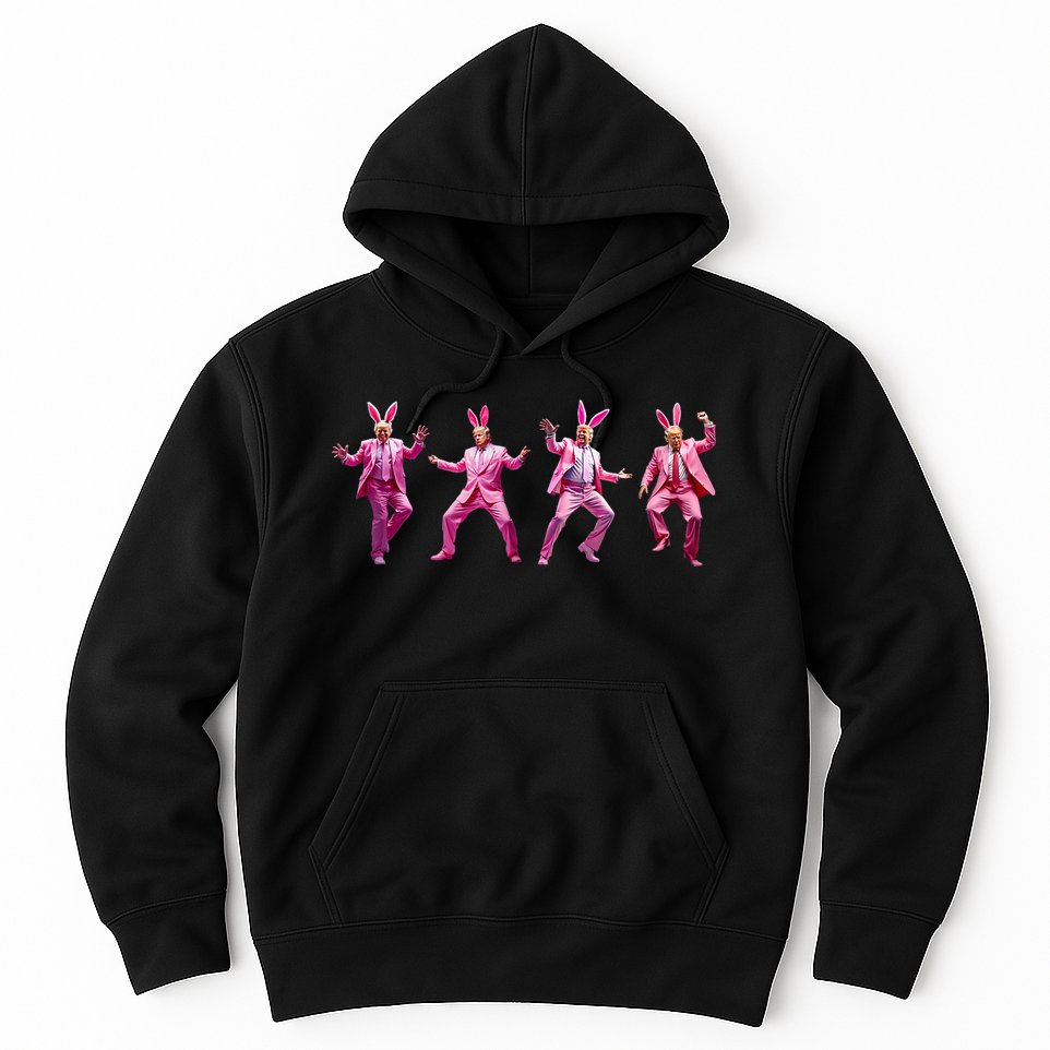 Happy Easter Bunny Spring Hunt Eggs Rabbit Funny Trump Dance Hoodie