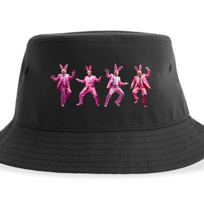 Happy Easter Bunny Spring Hunt Eggs Rabbit Funny Trump Dance Sustainable Bucket Hat