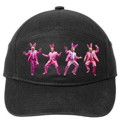 Happy Easter Bunny Spring Hunt Eggs Rabbit Funny Trump Dance 7-Panel Snapback Hat