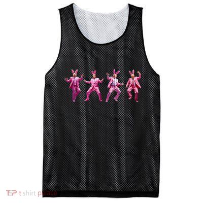Happy Easter Bunny Spring Hunt Eggs Rabbit Funny Trump Dance Mesh Reversible Basketball Jersey Tank
