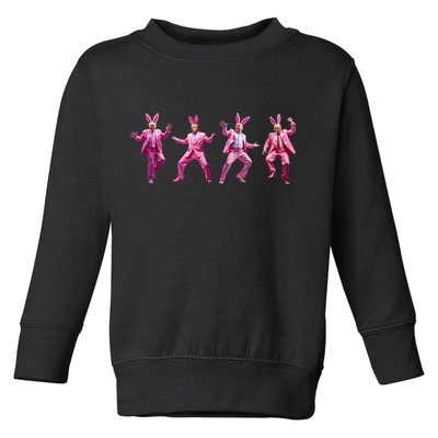 Happy Easter Bunny Spring Hunt Eggs Rabbit Funny Trump Dance Toddler Sweatshirt